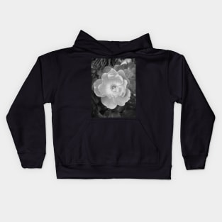 Beach Rose (in Black & White) Kids Hoodie